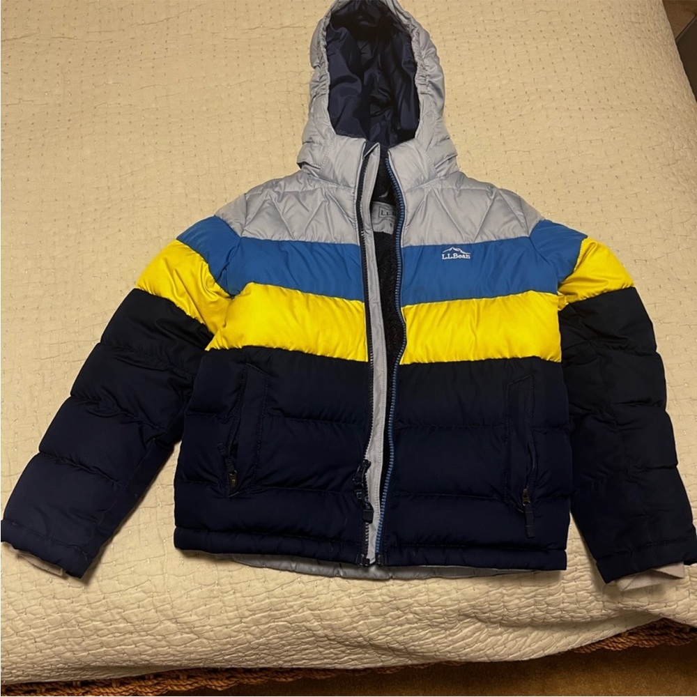L.L. Bean Color-block Down Puffer Jacket